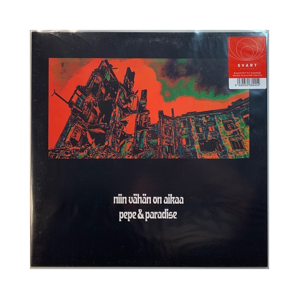 Pepe & Paradise LP Niin Vähän On Aikaa, punainen vinyyli  kansi EX levy EX Käytetty LP