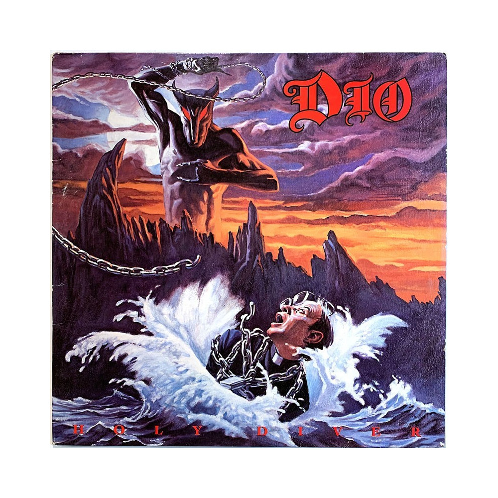 Dio LP Holy diver  kansi VG+ levy VG+ Käytetty LP