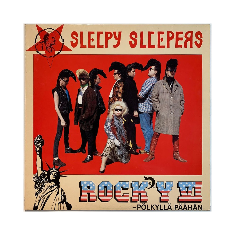 Sleepy Sleepers LP Rock’y VI - Pölkyllä päähän  kansi EX levy EX Käytetty LP