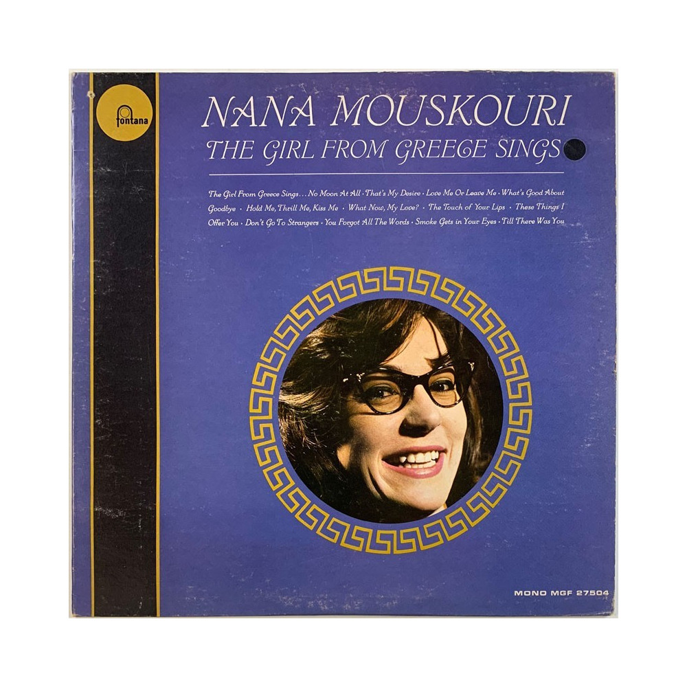 Mouskouri Nana LP The girl from Greece sings  kansi G+ levy EX- Käytetty LP
