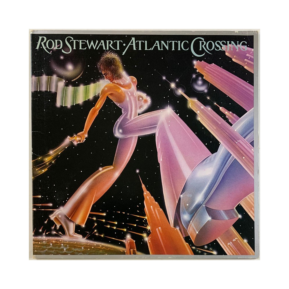 Stewart Rod LP Atlantic Crossing  kansi EX- levy EX- Käytetty LP