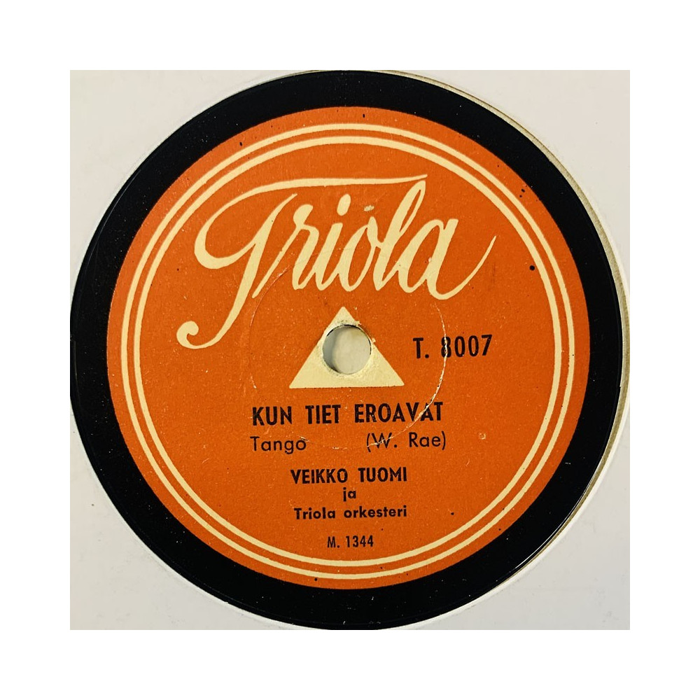 Tuomi Veikko 1950 T. 8007 Hopeahiukset / Kun tiet eroavat stenkaka 78-varvare