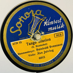 Svensson Reinhold Gramofonilevy Roses of Picardy / Tango illusion  kansi paperikansi/muovitasku levy VG savikiekko gramofonilevy