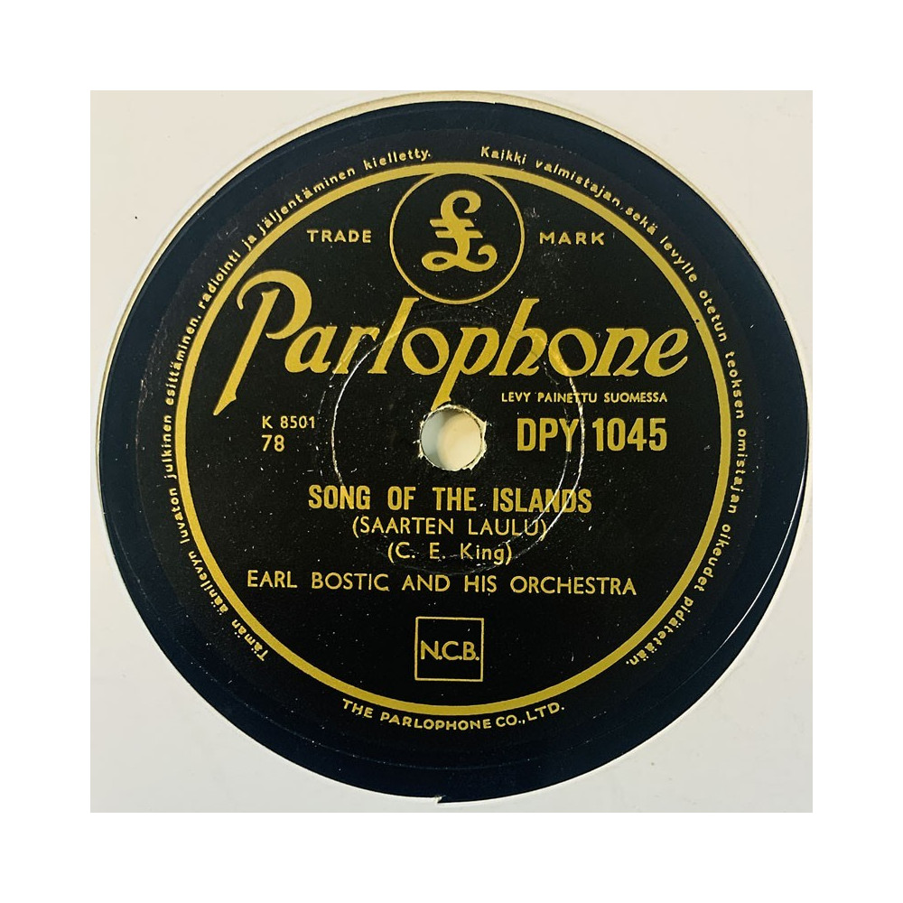 Earl Bostic and his Orchestra 1954 DPY 1045 Song of the Islands / Liebestraum stenkaka 78-varvare