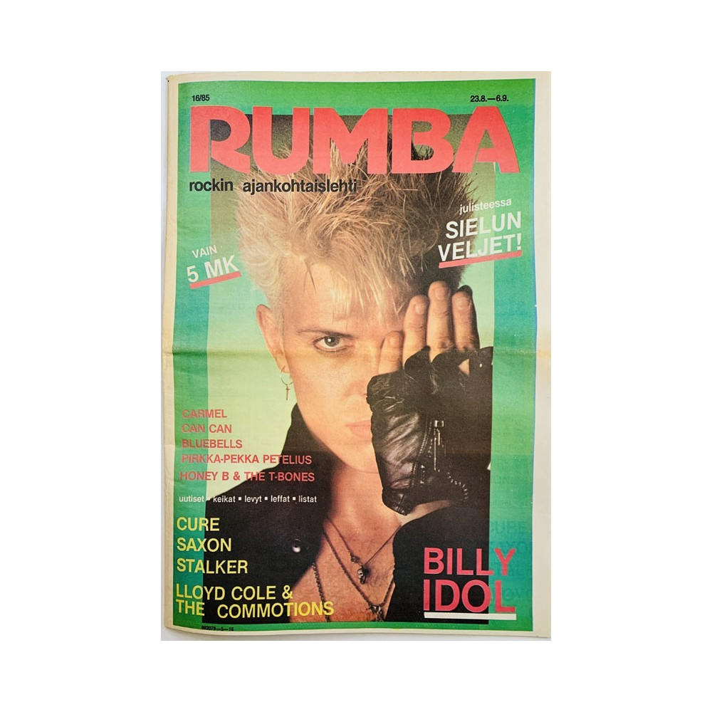Rumba rockin ajankohtaislehti : Cure, Saxon, Billy Idol - begagnade magazine