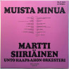 Siiriäinen Martti 1974 SLP 599 Muista Minua Used LP