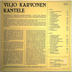 Karvonen Viljo 1983 KILP 10 Kantele LP