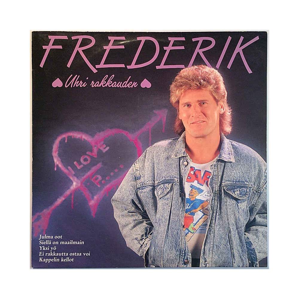 Frederik: Uhri rakkauden  kansi VG levy EX Käytetty LP