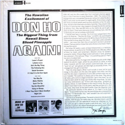 Don Ho And The Aliis: Don Ho - Again!  kansi EX levy EX Käytetty LP