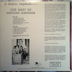 Abshire Nathan 1986 LP-6061 The besy of A Cajun Legend Used LP