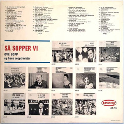 Ove Sopp Og Hans Sopptimister 1958 AS 16 Så Sopper Vi, 10-tuumainen LP Used LP