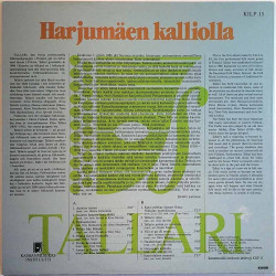 Tallari 1988 KILP 15 Harjumäen Kalliolla Begagnat LP
