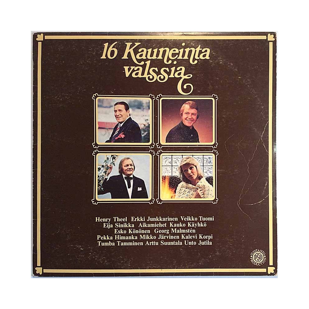 Käyhkö, Malmsten, Korpi, Theel ym.: 16 Kauneinta valssia  kansi VG levy EX Käytetty LP