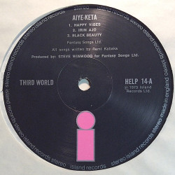 Third World: Aiye-Keta  kansi VG levy VG+ Käytetty LP