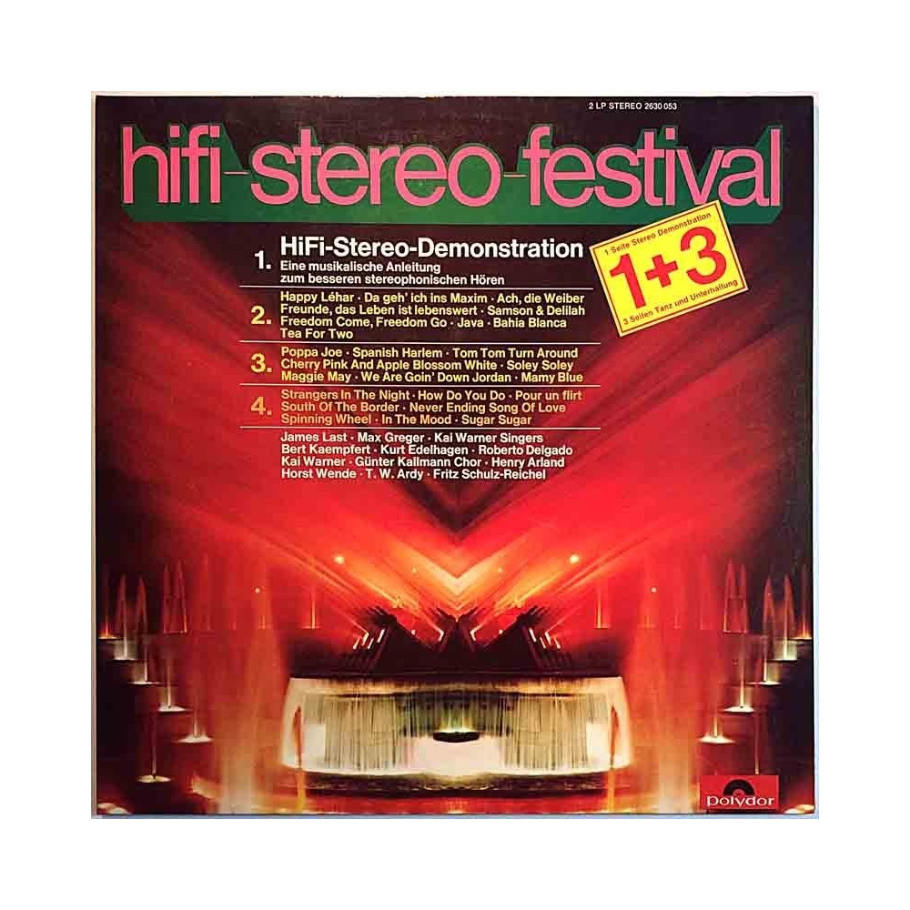 Various Artists 1972 2630 053 Hifi-Stereo-Festival 1+3 2LP Begagnat LP