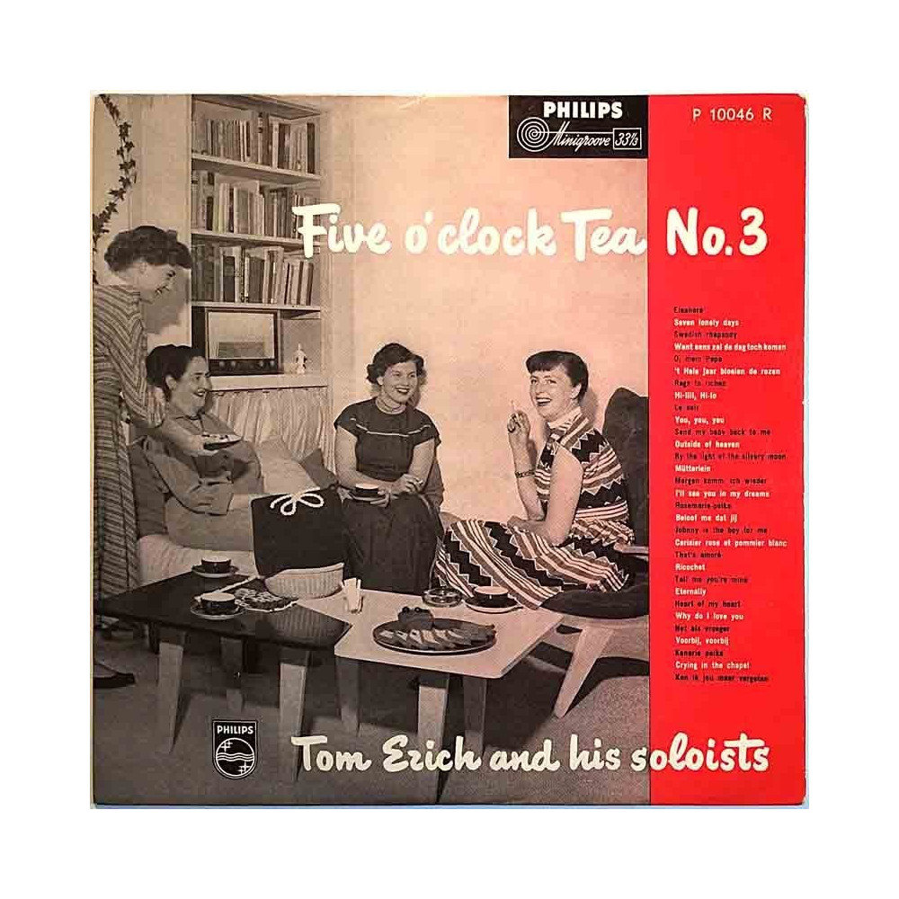 Tom Erich And His Soloists n.1959 P 10046 R Five O'Clock Tea No. 3 10-inch LP Used LP