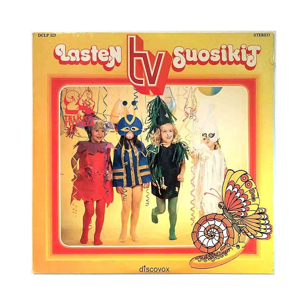 Piritta, Jukka Siikavire, Esa Helasvuo ym.: Lasten TV Suosikit  kansi VG- levy EX Käytetty LP