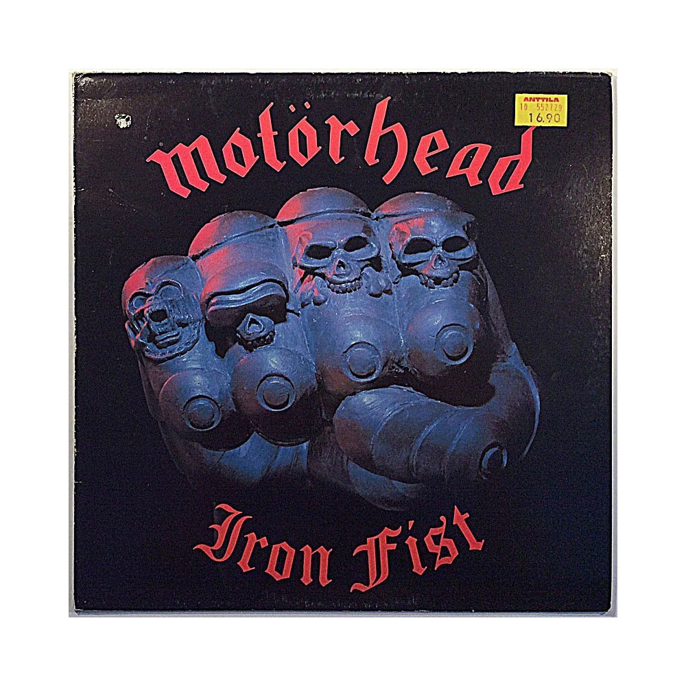 Motörhead: Iron Fist  kansi VG+ levy EX Käytetty LP