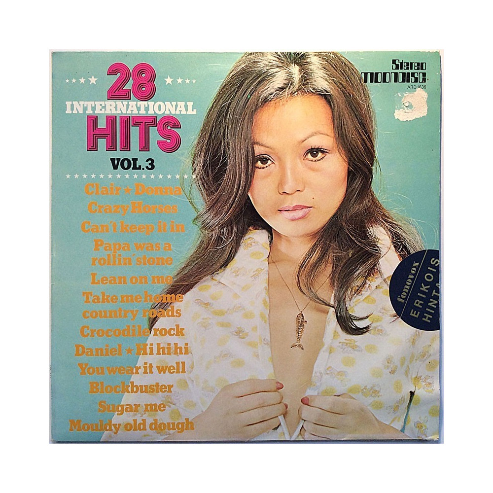 Tuntemattomia artisteja: 28 International Hits III  kansi VG+ levy EX Käytetty LP