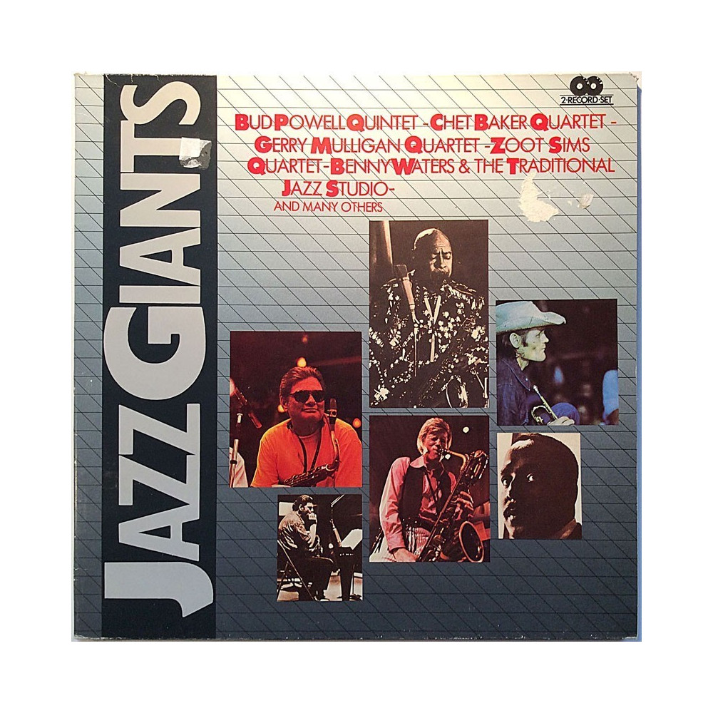 Jazz Giants: Bud Powell, Chet Baker, Gerry Mulligan, Zoot Sims 2LP  kansi VG- levy EX Käytetty LP