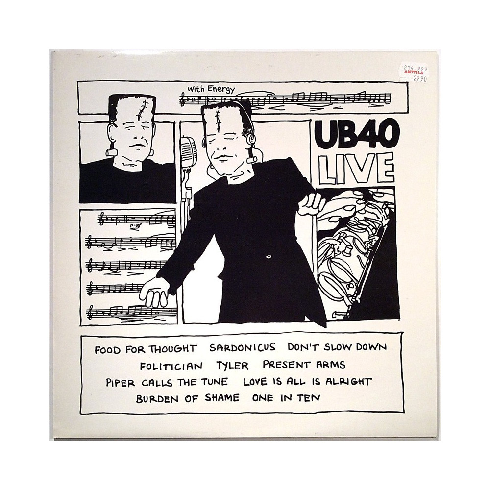 UB 40: Live  kansi EX levy EX Käytetty LP