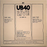 UB 40: Live  kansi EX levy EX Käytetty LP