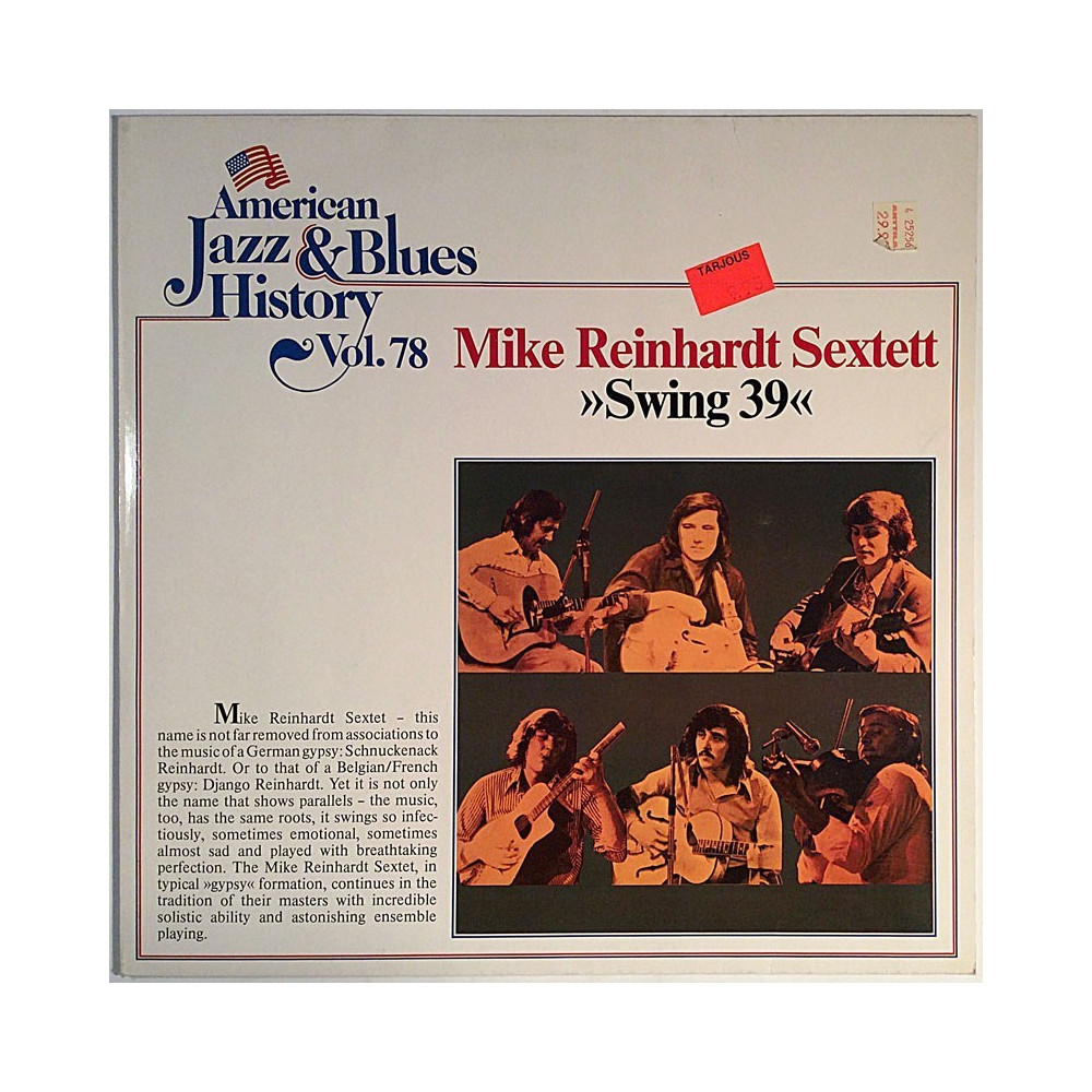 Mike Reinhardt Sextet - Swing 39: American Jazz & Blues History Vol. 78  kansi EX levy EX Käytetty LP
