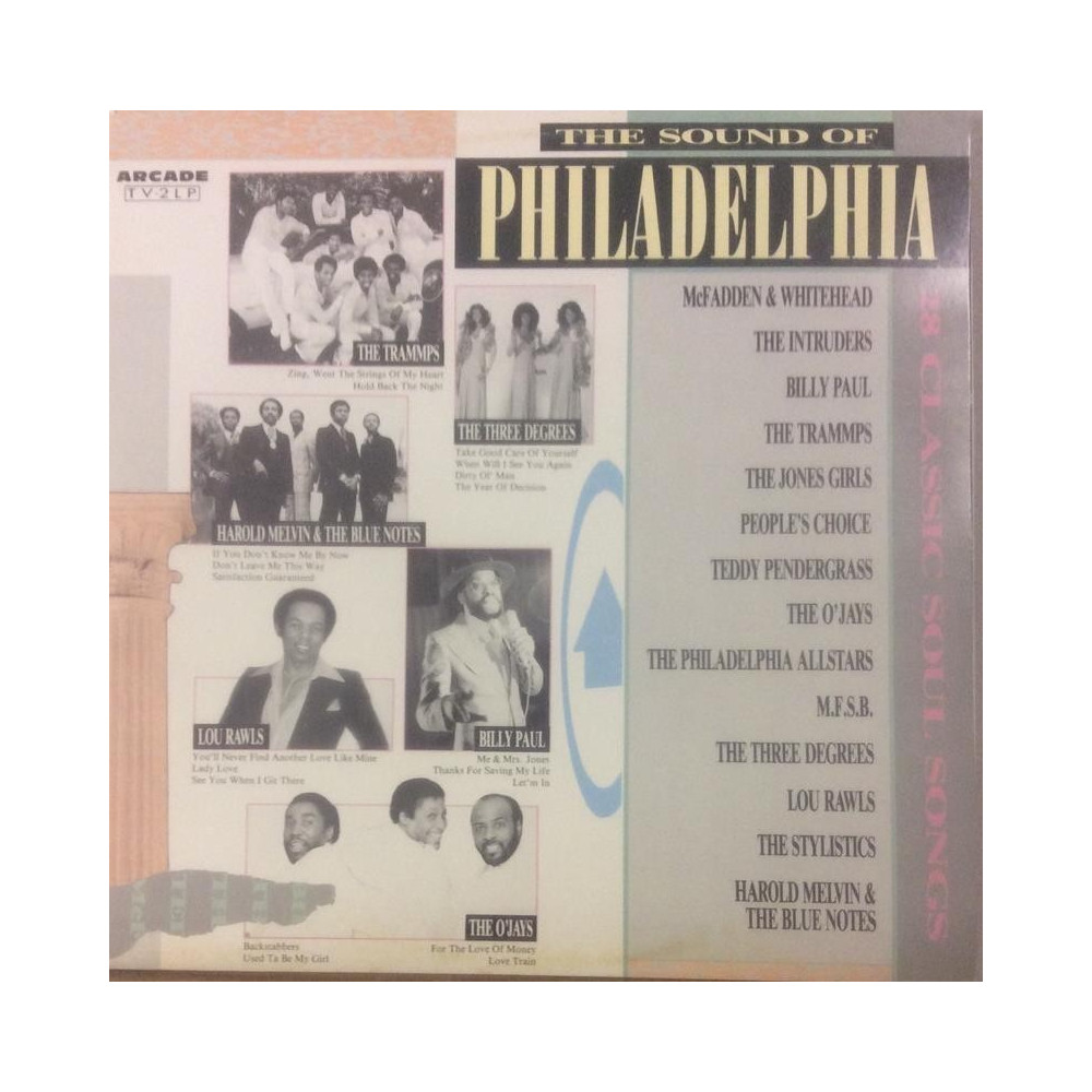 VARIOUS ARTISTS SOUND OF PHILADELPHIA 2LP LP-levyt  /  uusi tuote 1988 ARCADE