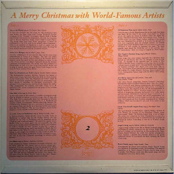 A Merry Christmas with World-Famous Artists 1967 RDS 6302 Vol. 2 Second hand LP