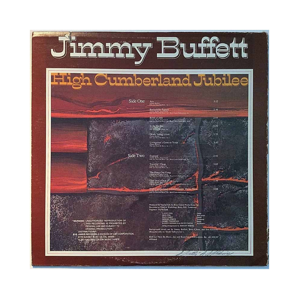 Buffett Jimmy 1976 BR-6014 High Cumberland Jubilee Begagnat LP