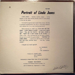 Jones Linda: A Portrait Of Linda Jones  kansi VG+ levy EX Käytetty LP