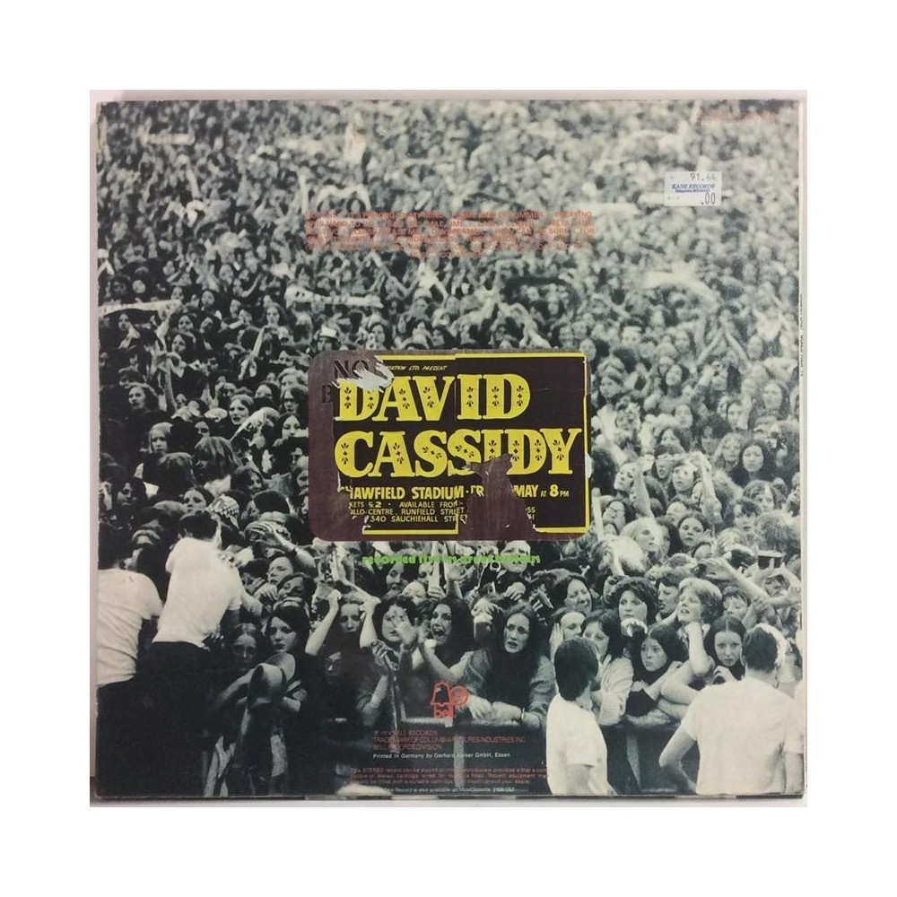 Cassidy David: Cassidy Live!  kansi VG+ levy VG Käytetty LP
