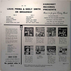 Prima Louis & Keeley Smith : On Broadway - Begagnat LP