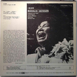 Jackson Mahalia: I Believe  kansi G+ levy EX Käytetty LP