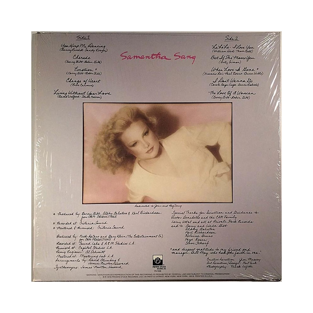 Sang Samantha 1975 PS 7009 Emotion Second hand LP