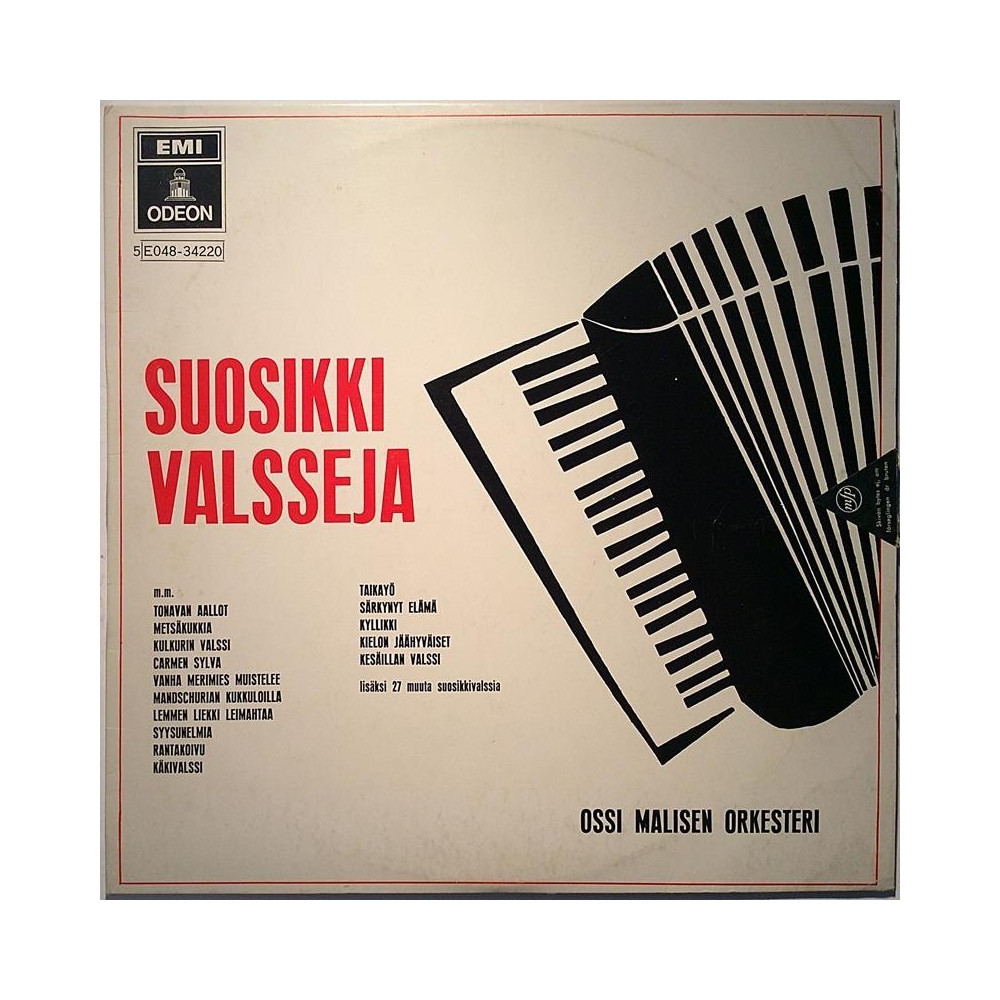Ossi Malisen Orkesteri 1970 5 E048-34220 Suosikkivalsseja Second hand LP