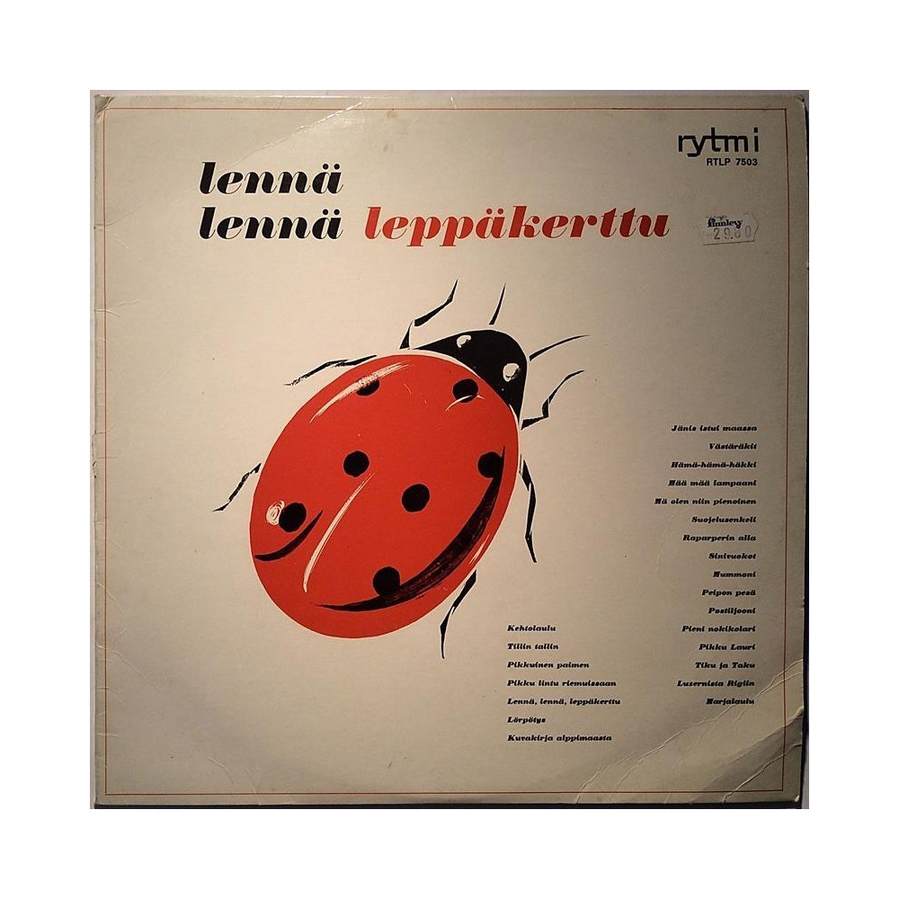 Ragni & Raggen, Eveliina ja Marjatta Pokela 1963 RTLP 7503 Lennä lennä leppäkerttu Second hand LP