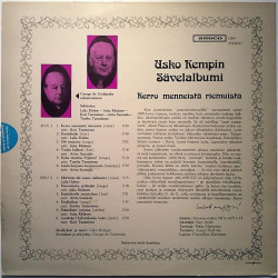 Usko Kempin Sävelalbumi: Kerro Menneistä Riemuista  kansi EX levy EX Käytetty LP