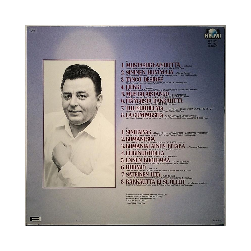 Virta Olavi 1988 HLP 501 Suuret tangot Begagnat LP