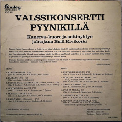 Kanerva-kuoro 1972 SFLP 9521 Valssikonsertti Pyynikillä Second hand LP
