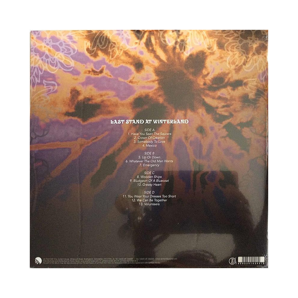 Jefferson Airplane : Last Stand At Winterland 1970 2LP - 