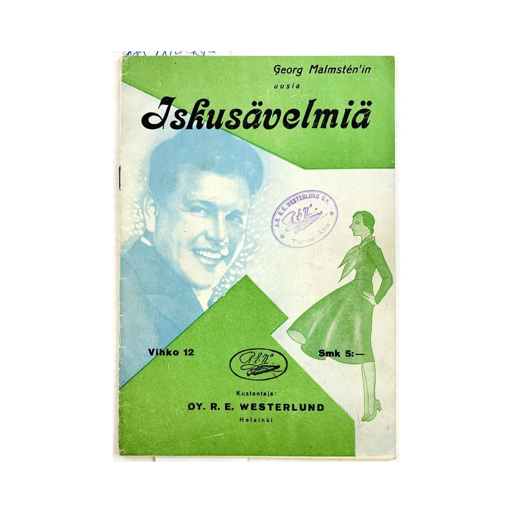 Malmsten Georg 1936 12 uusia Iskusävelmiä! vihko 12 begagnade magazine