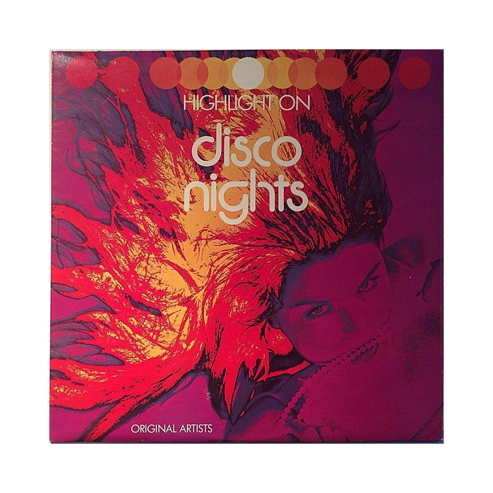Various Artists: Highlight On Disco Nights  kansi VG+ levy EX Käytetty LP