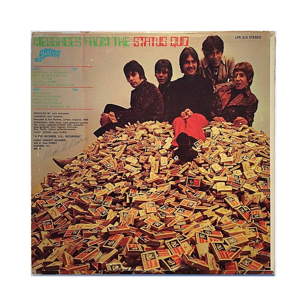 Status Quo 1968 LPS-315 Messages From The Status Quo Begagnat LP