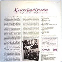 London Symphony Orchestra: Music for Royal Occasions  kansi EX- levy EX LP