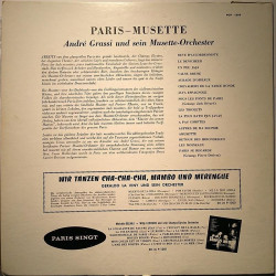 Grassi André Und Sein Musette-Orchester 1970’s POP-1218 Paris-Musette Second hand LP