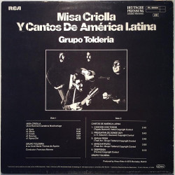 Grupo Toldería 1975 PL 30064 Misa Criolla Y Cantos De América Latina Second hand LP