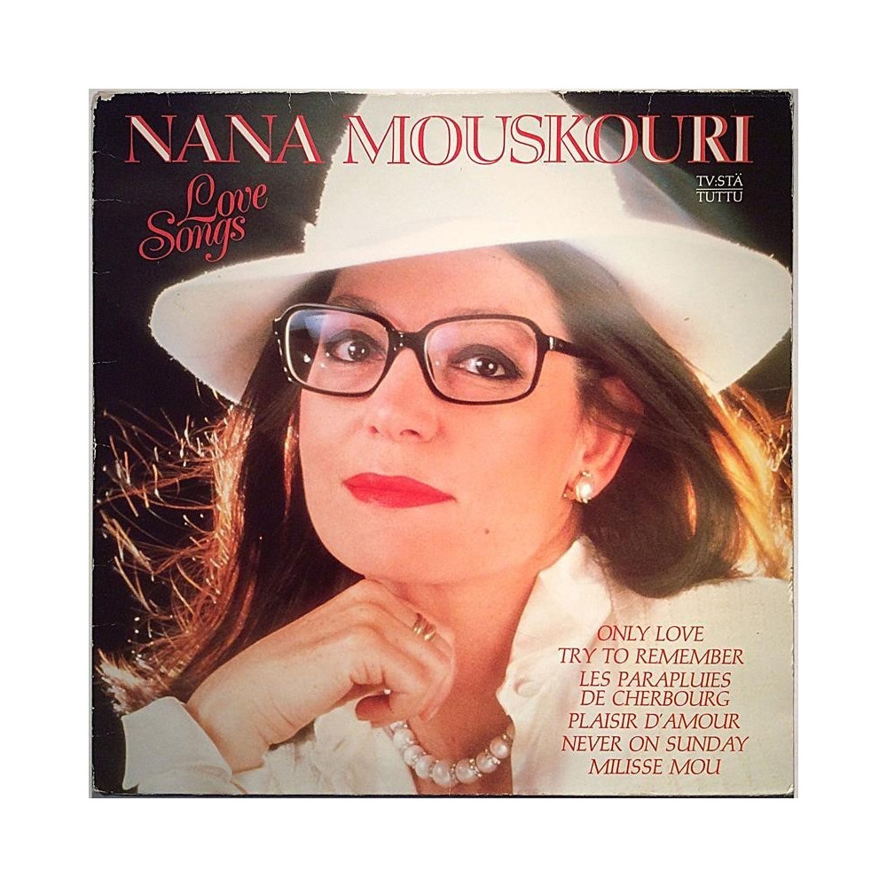 Mouskouri Nana: Love Songs  kansi VG- levy EX Käytetty LP