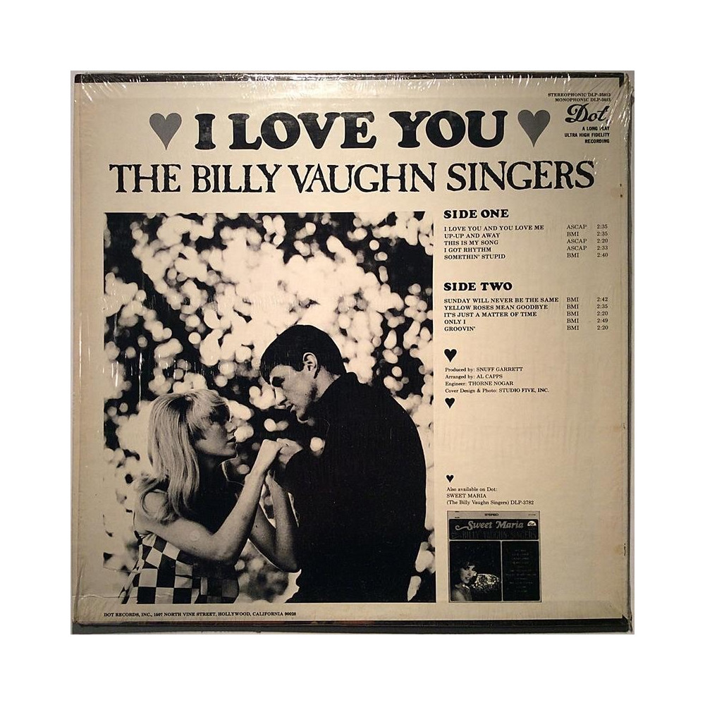 The Billy Vaughn Singers 1967 DLP-25813 I Love You Begagnat LP