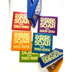 Cornelis Vreeswijk, Pugh Rogefelt ym. CD Svensktoppen 50 år (100 ettor 1962-2012) 5CD  kansi EX levy EX Käytetty CD